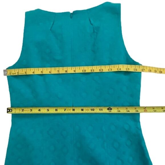 Jessica Howard Turquoise Sheath Dress | Sleeveless Shift MIDI Length Size 8 - Picture 14 of 16